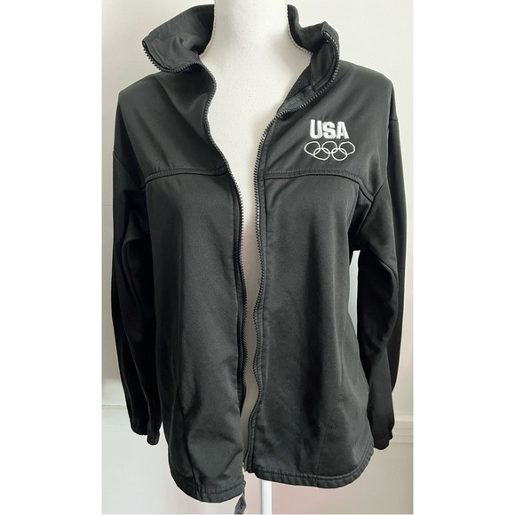 USA Olympic Black Zip Up Jacket - Picture 1 of 4